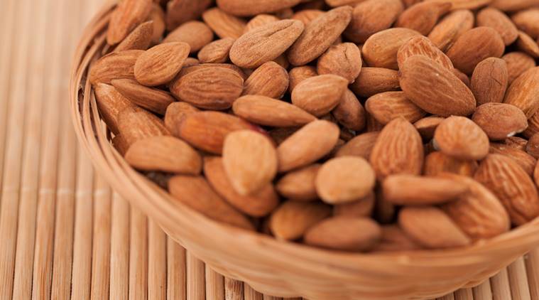 almonds, almonds intake, how many almonds to consume, indianexpress.com, Dr Madhu Chopra, Sheela Krishnaswamy, Madhuri Ruia, diabetes, blood sugar, cholesterol, workout snack, healthy food, indian express, 