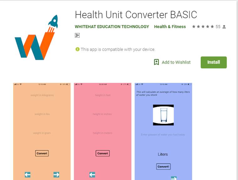 Health Unit Converter app 