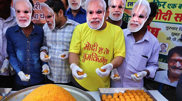 Image result for Political Parties orders for Laddoos SWEETS to mark the Celebrations