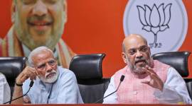 narendra modi, amit shah, pm modi, pm modi press conference, pm modi media, pm modi media interactions, indian express