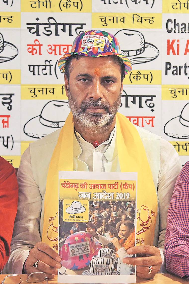 lok sabha elections, lok sabha elections 2019, lok sabha polls, elections, elections in punjab, chandigarh elections, election in chandigarh, chandigarh ki awaz, avinash singh sharma, affidavit, chandigarh population, election news, indian express news