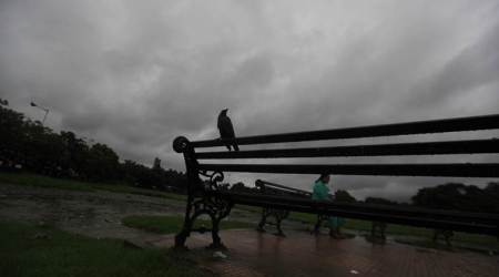 Kolkata's sky covered with monsoon clouds and Isolated Thunder storms. Express photo by Subham Dutta. 17.08.16