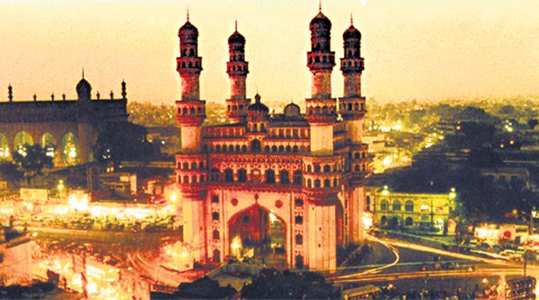 Iconic Charminar suffers damage as portion of stucco falls off
