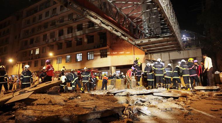 csmt foot overbridge collapse, mumbai foot overbridge collapse, foot overbridge collapse mumbai, bmc, mumbai foot overbridge, mumbai news 