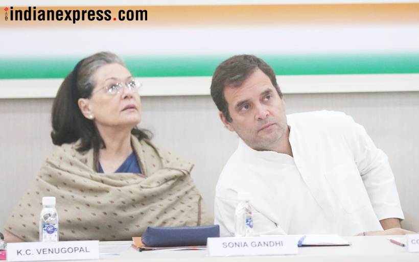 CWC meeting photos, Rahul Gandhi resignation photos, rahul gandhi, Congress, Congress leaders meeting, CWC meeting, congress party cwc meeting, lok sabha election results, Congress defeat, indian express