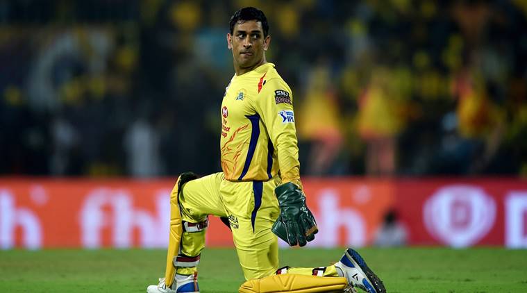 Chennai Super Kings (CSK) skipper M S Dhoni during the Indian Premier League 2019 (IPL T20) cricket match against Delhi Capitals (DC) at MAC Stadium in Chennai