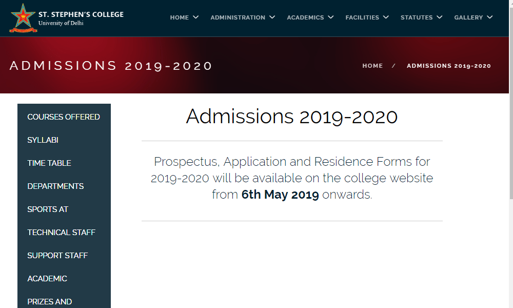 unlike admission to other undergraduate colleges of the Delhi University, St Stephen’s conducts a written test and an interview for candidates who clear the cut-offs.