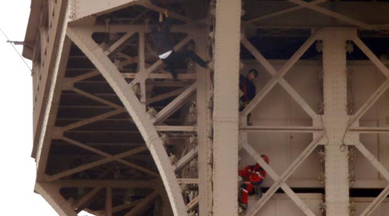 Eiffel Tower climber in custody after daring ascent