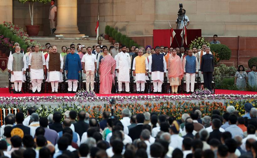 Scenes From Rashtrapati Bhavan As PM Modi And Cabinet Of Ministers Take ...