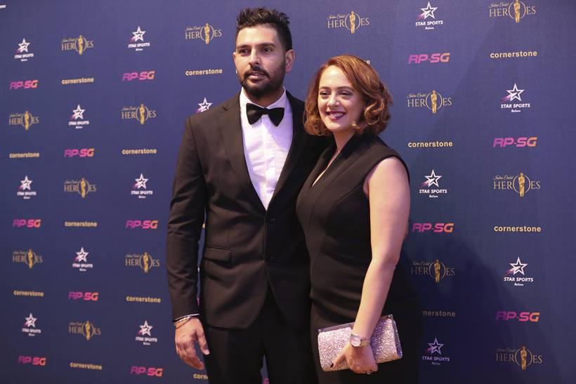 Cricketers and celebrities on the red carpet of Indian Cricket Heroes 2019 in London