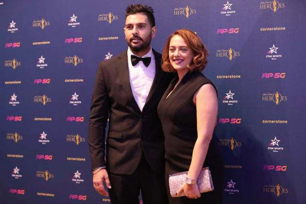 Cricketers and celebrities on the red carpet of Indian Cricket Heroes 2019 in London