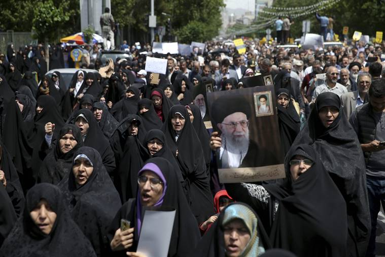 Iran, Iran US conflict, Israel, Iran attack Israel, Iran nuclear deal, Hassan Rouhani, Ayatollah Khomeni, World news, Indian Express
