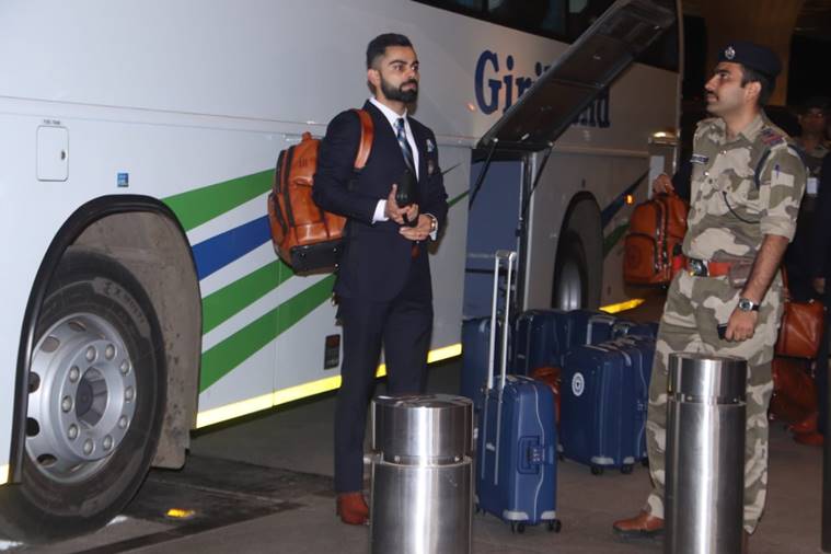 Virat Kohli at the Mumbai Airport