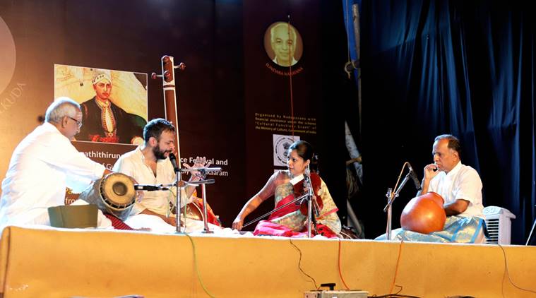 TM Krishna, Akkarai Subhalakshmi, Thrissur, Sanjay Subrahmanyan, Pathanamthita, Carnatic concert, Lord Shiva, Natanamakriya, Mohanam, classic Kerala temple concert, vocalist Saketharaman, Thiruvananthapuram, Chakkani Raja, indian express, indian express news