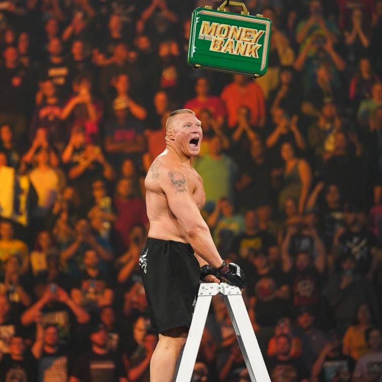 Brock Lesnar at WWE Money in the Bank match