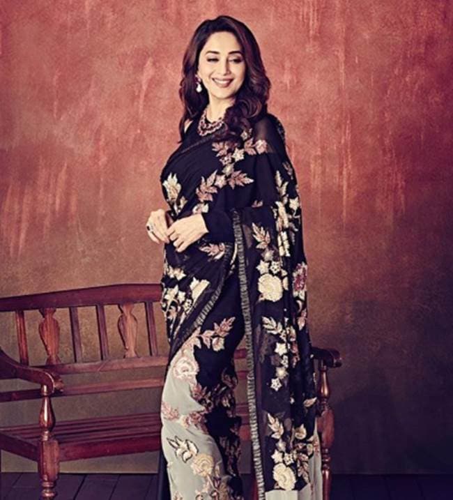Madhuri Dixit, Madhuri Dixit birthday looks, Madhuri Dixit latest photos, Madhuri Dixit fashion, Madhuri Dixit smile, Madhuri Dixit saris, Madhuri Dixit ethnic saris, indian express, indian express news