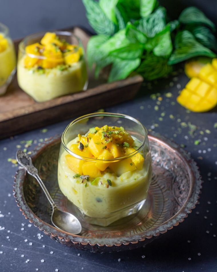 mango pudding, mango recipe, food recipe, indian express, indian express news