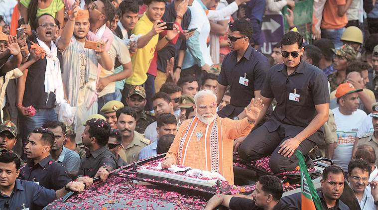 Lok sabha elections, Lok sabha election 2019, narendra modi, decision 2019, modi rally, narendra modi varanasi, varanasi lok sabha seat, indian express