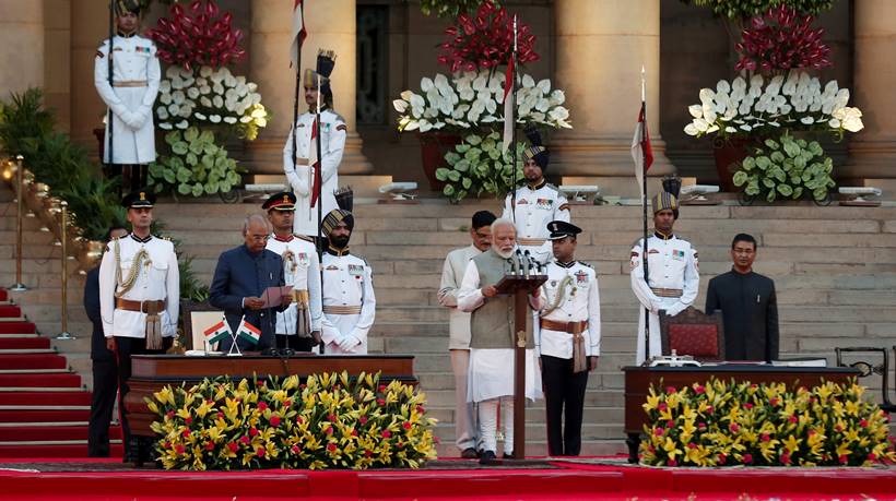 Scenes From Rashtrapati Bhavan As PM Modi And Cabinet Of Ministers Take ...