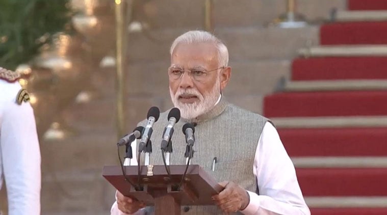   Prime Minister Narendra Modi, the Narendra Modi oath, Narendra Modi oath, Narendra Modi shooting ceremony 