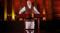 India’s Prime Minister Narendra Modi speaks to the media after his meeting with President Ram Nath Kovind, to stake claim to form the new government at the Presidential Palace in New Delhi BJP’s victory was thanks to Moditva, not Hindutva