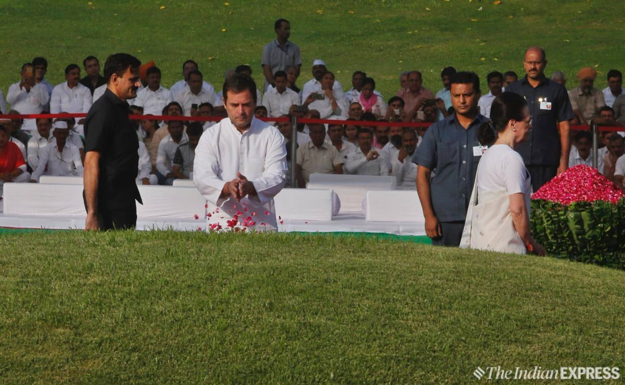 jawaharlal nehru death anniversary, nehru death anniversary photos, shanti vanm, rahul gandhi, sonia gandhi, hamid ansari, pranab mukherjee, manmohan singh, pm modi, congess pays homage, india news, indian express