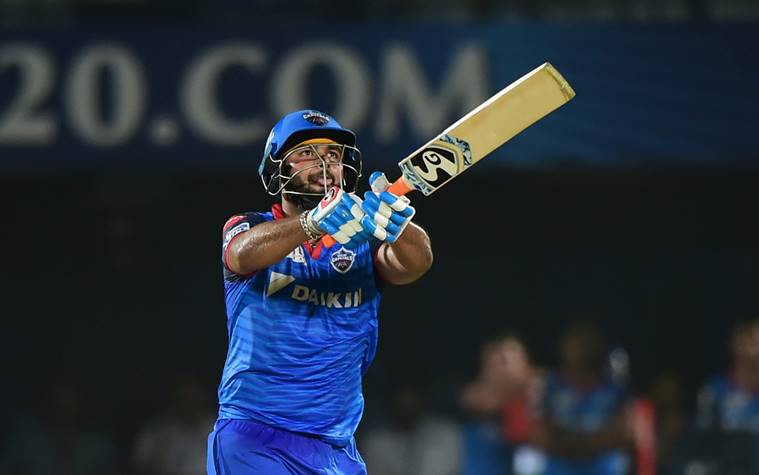 DC batsman Rishabh Pant plays a shot during their Indian Premier League 2019 (Eliminator Stage) cricket match against Sunrisers Hyderabad (SH) at ACA-VDCA Cricket stadium in Visakhapatnam