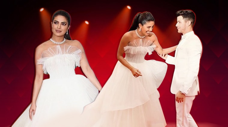 After her stunning appearance in a white Honayda jumpsuit, Priyanka Chopra Jonas disappoints in a white Georges Hobeika gown