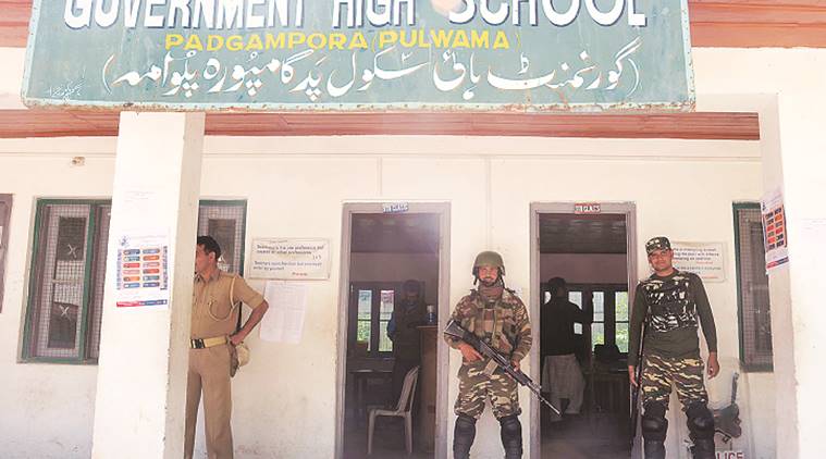Kashmir voting, voting in Kashmir, Pulwma polling, polling in pulwama, Pulwama attack, Lok Sabha elections 2019, 2019 elections, Zero voting kashmir, kashmir voting percent, voting kashmir india election, india elections kashmir voting, lok sabha elections 2019, 2019 elections india, indian express