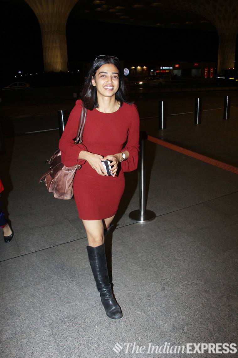 Radhika Apte, airport fashion, celeb fashion, indian express, indian express news