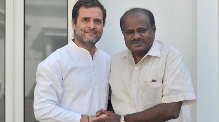 Karnataka, Karnataka government, HD Kumaraswamy, Nikhil Kumaraswamy, Janata Dal (Secular), Congress-JDS alliance, Indian Express
