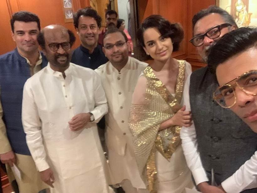Rajinikanth, Kangana Ranaut, Karan Johar