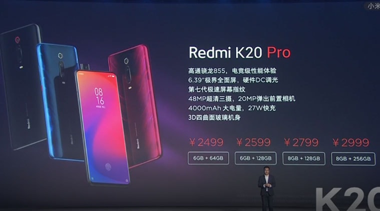 Redmi K20, Redmi K20 Pro with triple rear cameras, pop-up ...