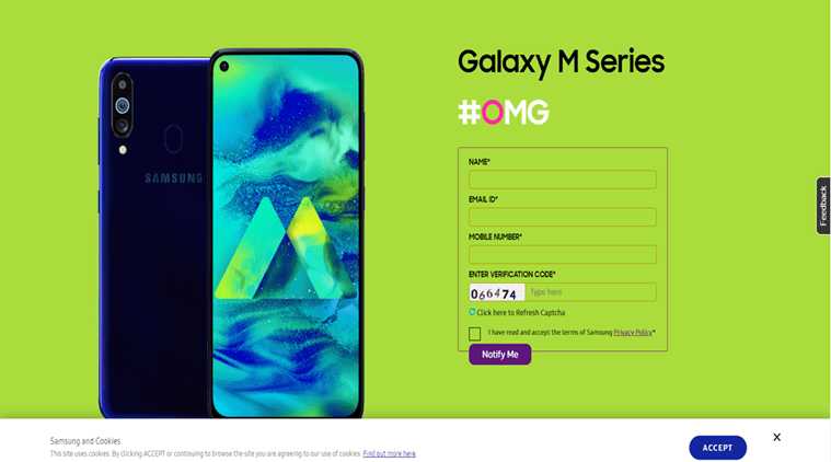 The new samsung phone, Samsung M40, New phone M40, Launch date M40, Launch date samsung new phone, tech news, indian express