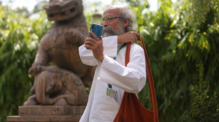 Modi swearing in, Pratap Chandra Sarangi, sarangi oath taking, Narendra Modi government, Minister of State for Odisha, Narendra Modi council of ministers, India news, Indian Express