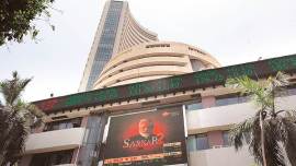 Sensex, Nifty, Sensex closing, BSE Sensex, NSE Nifty, BSE Sensex closing, NSE Nifty closing, tax rates cut, corporate tax, corporate tax rates cut, Nirmala Sitharaman, rupee, rupee vs dollar, indian rupee vs US dollar, Business news, Indian Express