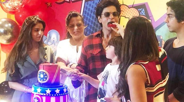   shah rukh khan at the anniversary of abram 