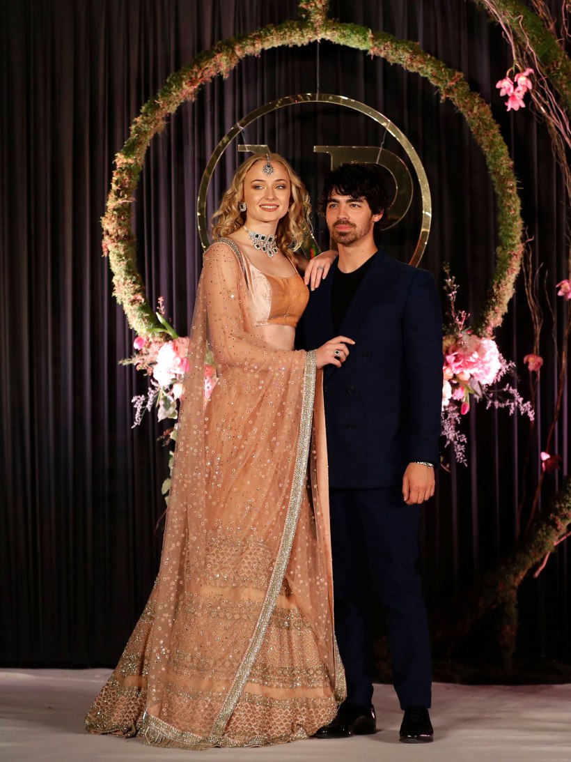 sophie turner at priyanka chopra wedding