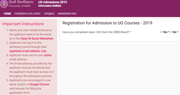 du, du admission, du admission portal, du registration open, du registration link, du ug admission, du pg admission 2019, du.ac.in, delhi univeristy, du documents needed, education news, indian express news
