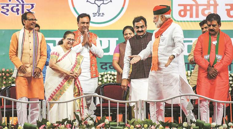 Sumitra Mahajan, Sumitra Mahajan Lok Sabha, Sumitra Mahajan Indore, Sumitra Mahajan speaker, madhya Pradesh congress, indore lok sabha seat, Lok Sabha elections 2019, indian express