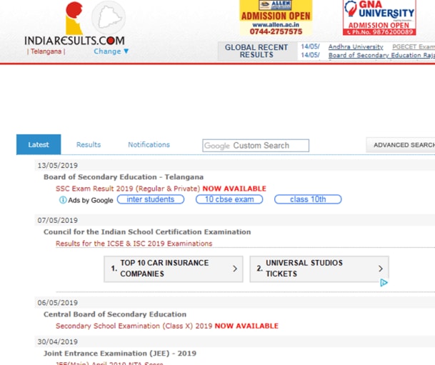 Websites to check Telangana TS Intermediate result 2019 ...