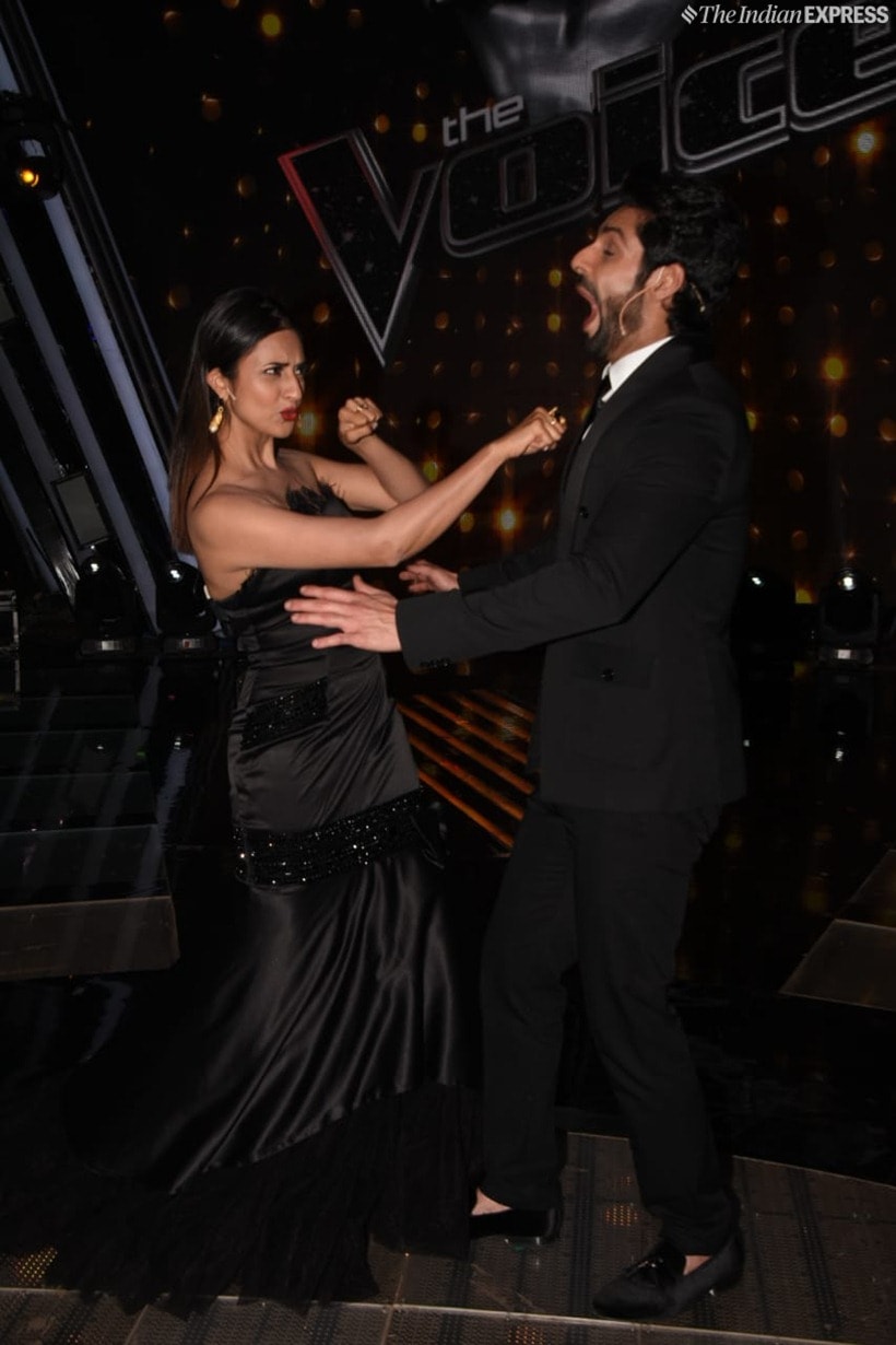 divyanka tripathi and karan wahi at the voice finale