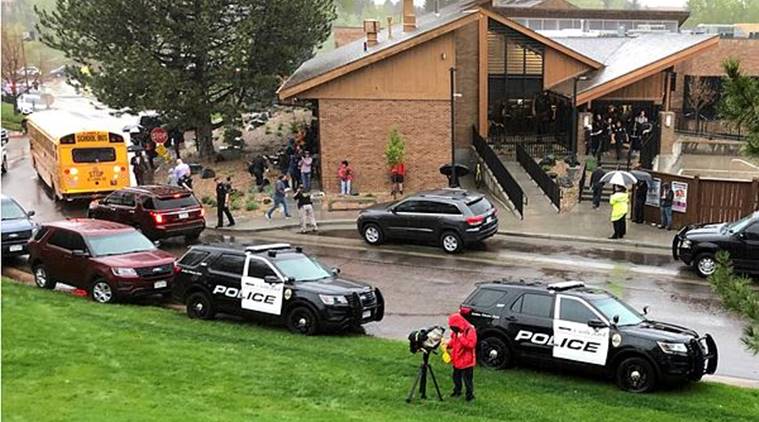 shooting, us shooting, shootin in us school, Colorado school shooting, shooting in Colorado school, shooting in stem school, Highlands Ranch, Colorado, shooting in Colo, students shoot, world news, indian express