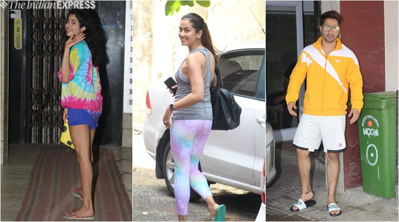 janhvi kapoor, mira rajput and varun dhawan