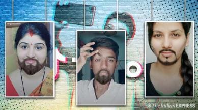 The 'beard' trend on TikTok has people putting these filters in videos |  Trending News,The Indian Express