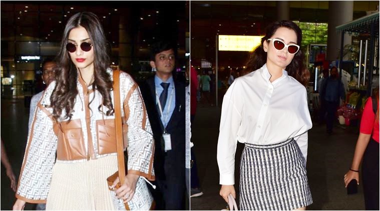 airport fashion, sonam kapoor, kangana ranaut, celeb fashion, indian express, indian express news