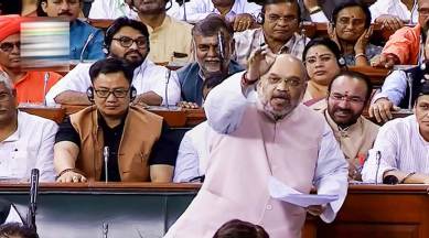 Amit Shah, Lok Sabha, J&K elections, Jammu & Kashmir, Amit Shah on J&K, J&K president's rule, what is president's rule, Kashmir, Pakistan, Terrorism, J&K election, India news, Indian Express