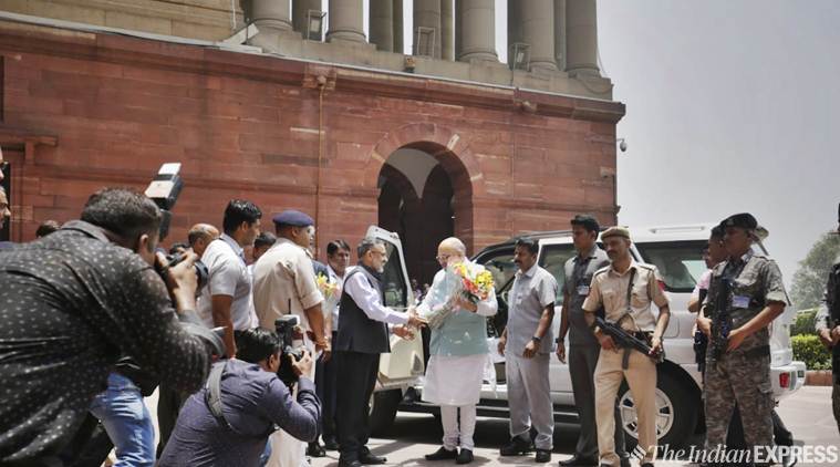 Amit Shah, Amit Shah home minister, home minister Amit Shah, Amit Shah North Block, Amit Shah Home Minister, Home Minister Amit Shah 2019, Indian Express, latest news