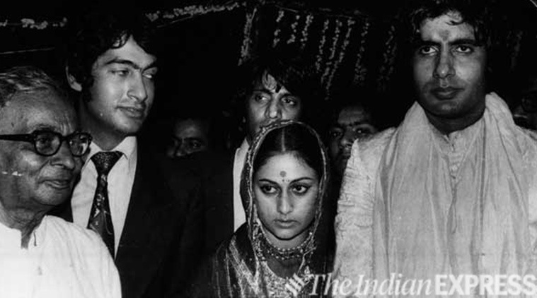   Amitabh Jaya wedding photo i ndian express archive 