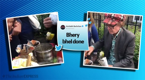 world cup 2019, cricket world cup, icc world cup 2019, ind vs aus, oval ind vs aus, oval bhel vendor, oval bhelpuri videos, british man bhelpuri, jhalmuri man oval, viral videos, indian express